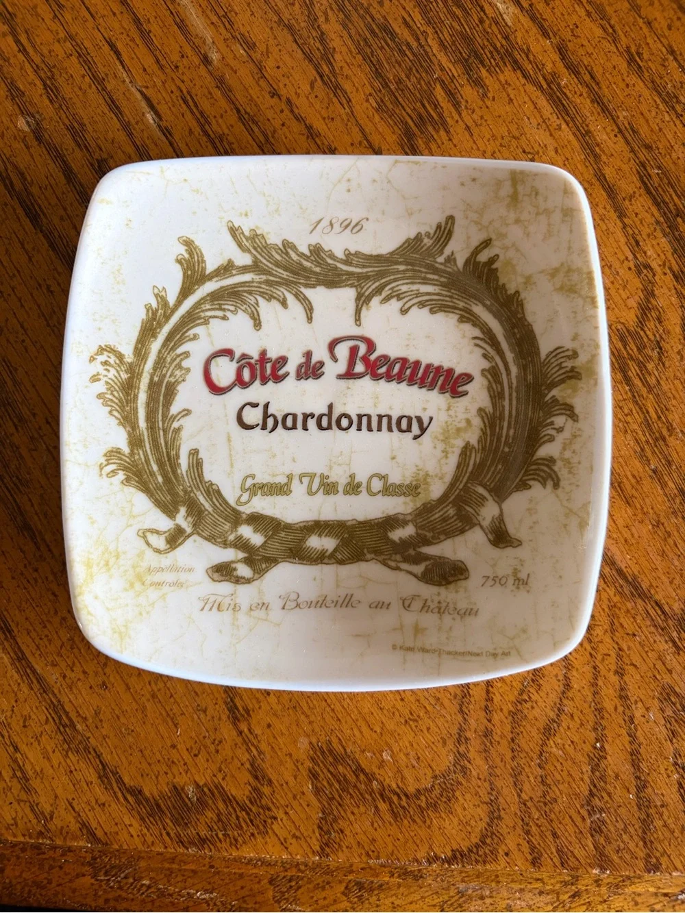 Set of 4 Thirsty Stone Wine Label Coaster Set